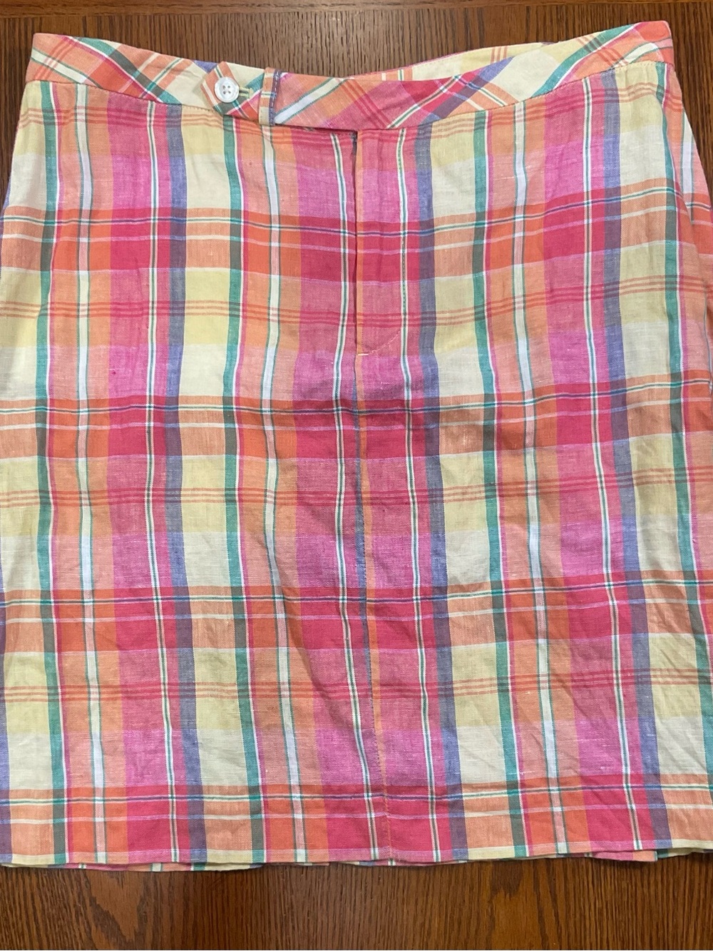 Ralph Lauren Sport size 10 linen skirt plaid